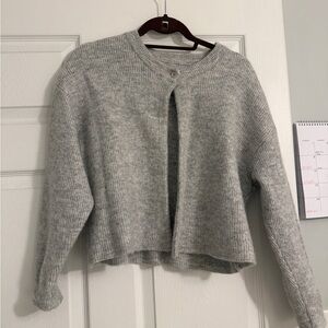 DAILY DRILLS single button gray cardigan
